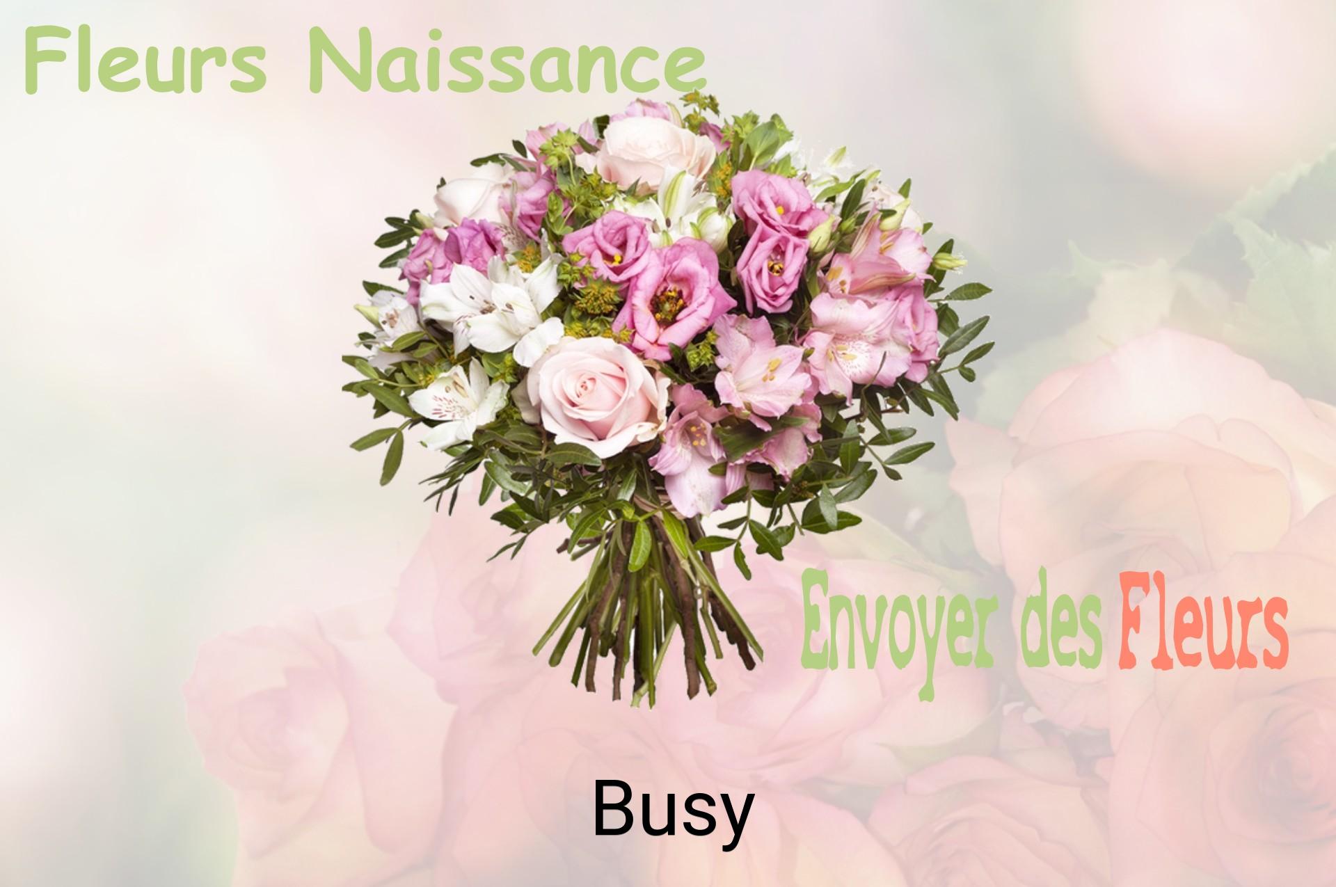 Bouquet de fleurs de naissance livré à Busy